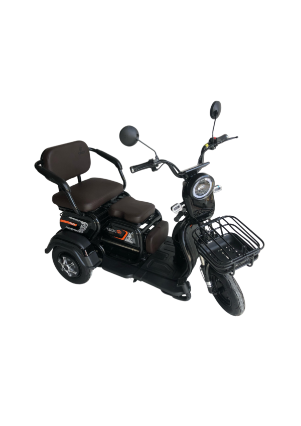 Triciclo Elétrico KIN 600W (3 Assentos) Preto Hattz