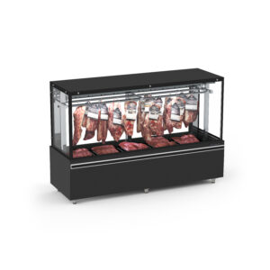 Vitrine Expositor Açougue Vanguard Top Gancheira EAVTG2000E Preto Vidro Reto 220V - Refrimate