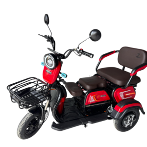 Triciclo Elétrico KIN 600W (3 Assentos) Vermelha Hattz