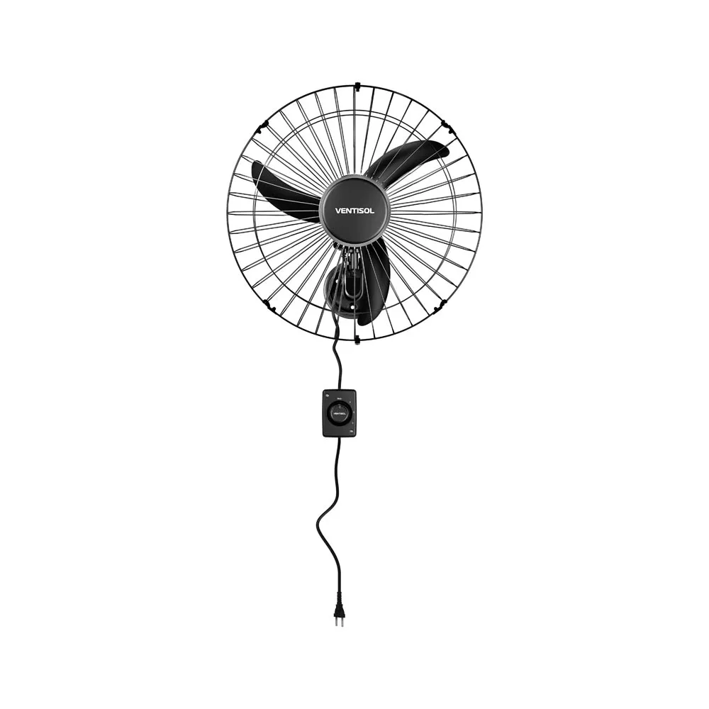 Ventilador de Parede 50cm Preto 127V/220V Ventisol