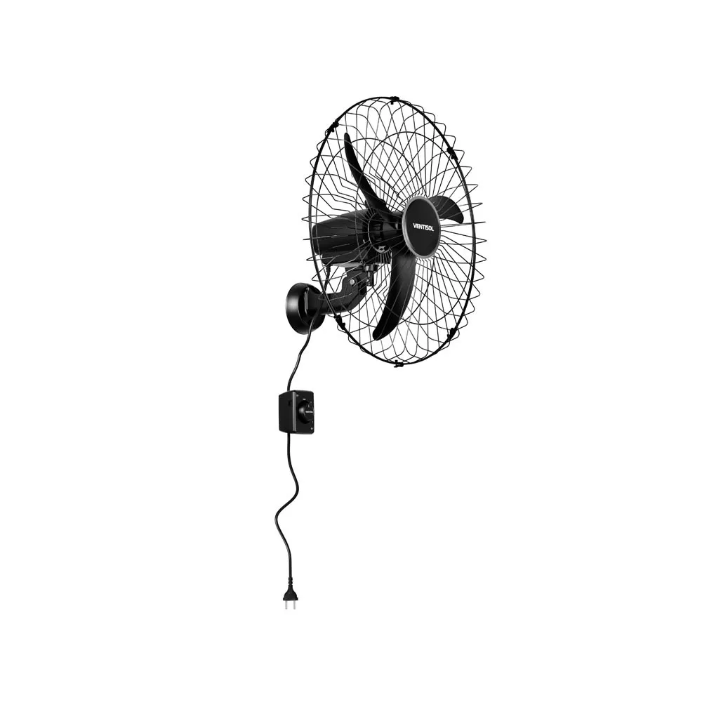 Ventilador de Parede 60cm 200W Preto 127V/220V Ventisol