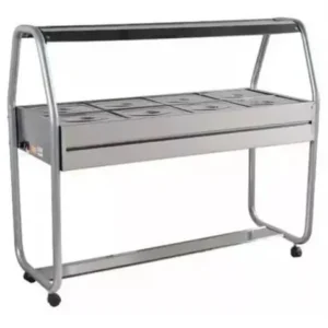 Buffet Térmico Aquecido 08 GNS Luxo Cinza 220v Ibet