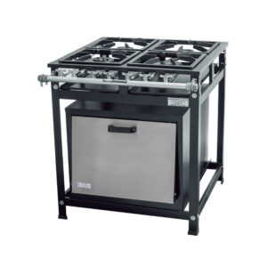 Fogão Industrial 4 Bocas 30X30 com Forno 87L Economy Cristalaço