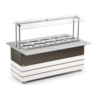 Self Service Aquecido 10 Cubas com Saiote em MDF e Granito 220v