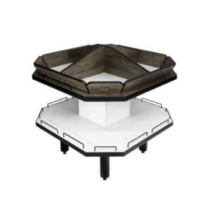 Fruteira Central em MDF 120x120cm com 2 Níveis