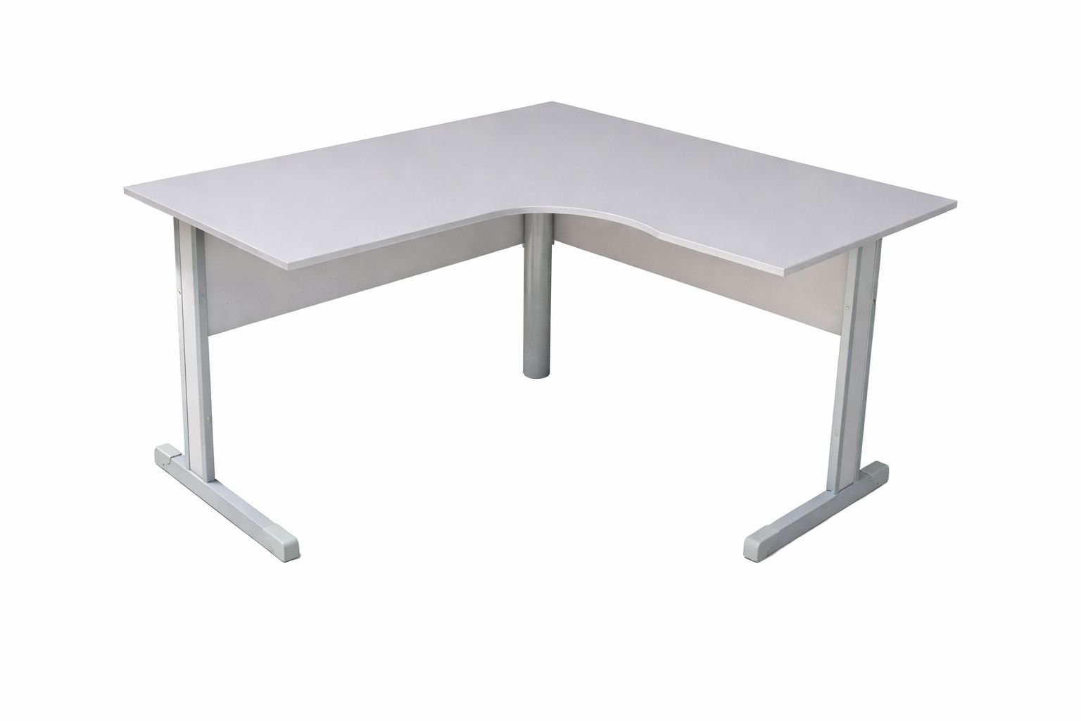 Mesa Birô Delta de 120x120cm sem Gaveta Cinza