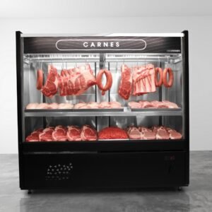 Vitrine Expositor Açougue 1,50m Tendal e Prateleira FTPM150 220V Newtermisa