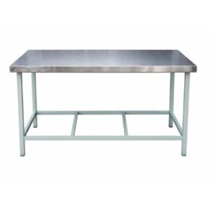 Mesa Multiuso 110cm X 55cm Tampo Inox e Estrutura Metalon
