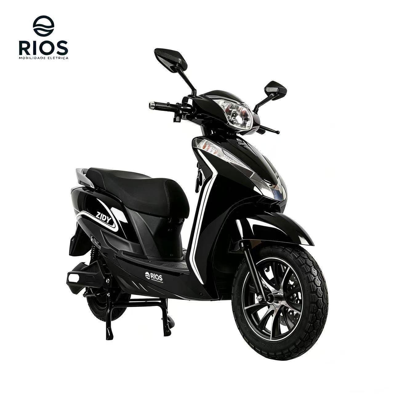 Scooter Elétrica Autopropelida 2 Passageiros Preta RIOS